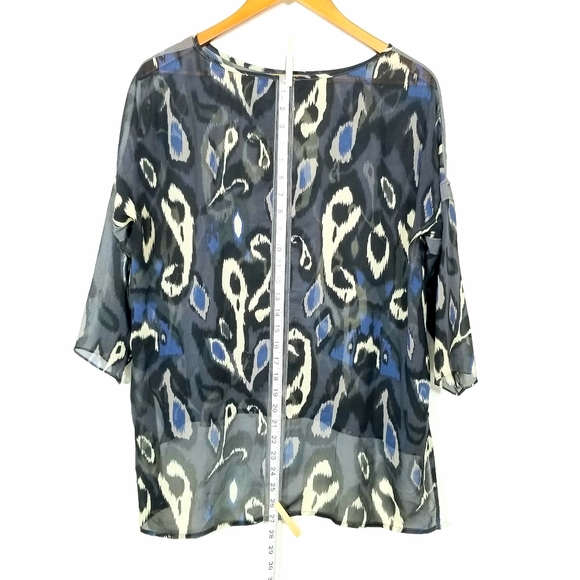RAG & BONE silk semi-sheer Paisley top - Picture 6 of 9